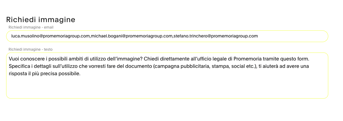 Conf richiesta documenti