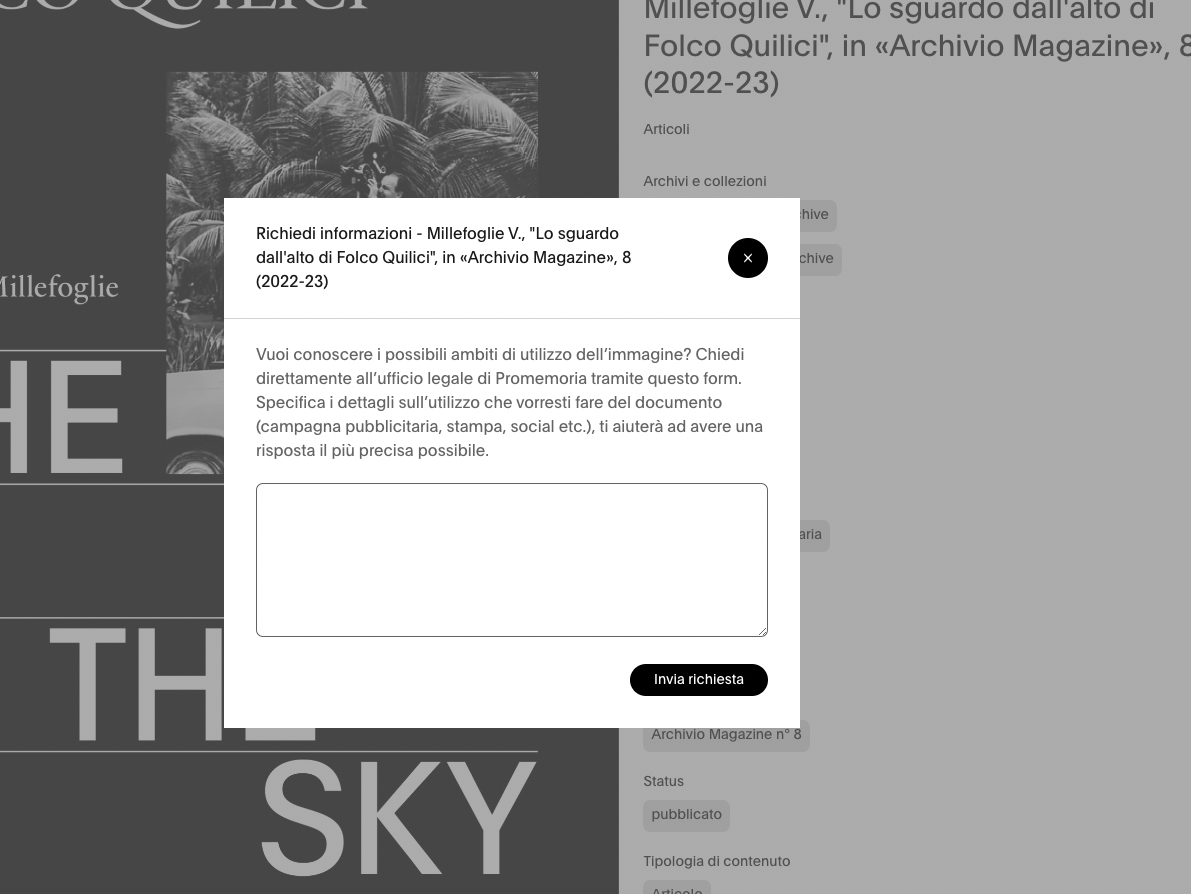 UI richiesta documenti